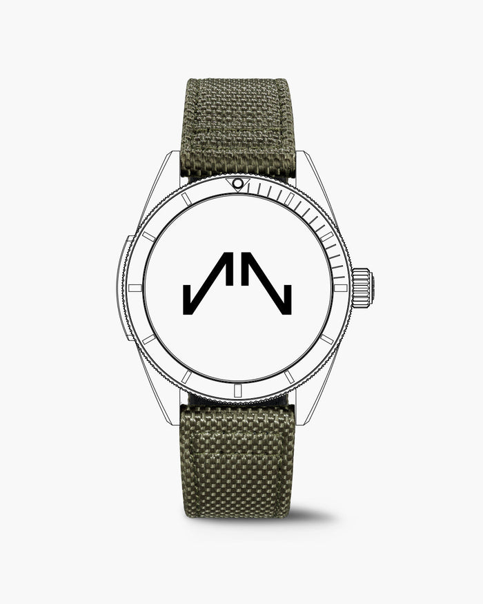 Khaki Nordura Fabric Adventure 22mm