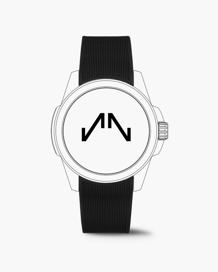Caucciù nero con motivo milanese 22mm